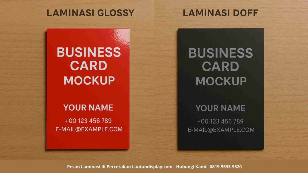 Perbedaan Laminasi Doff dan Glossy - Lautan Display
