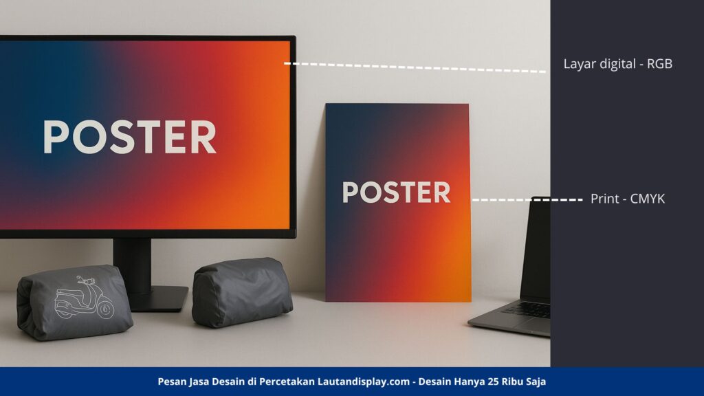 Beda Desain dan Hasil Cetak - Lautan Display