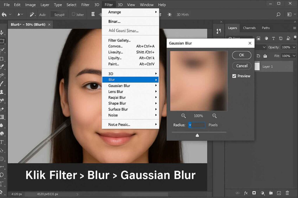 Cara Edit Foto Wajah Skin Retouching - Lautan Display