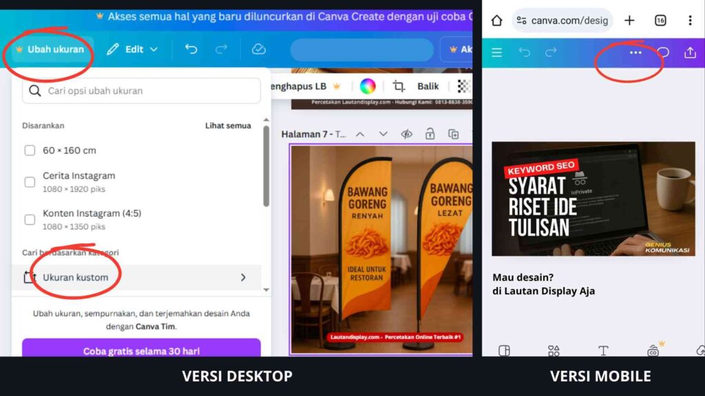 Cara Resize di Canva Pakai Versi Pro - Lautan Display