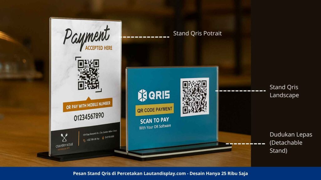Jenis Stand Akrilik QRIS Populer Sesuai Bentuknya - Lautan Display