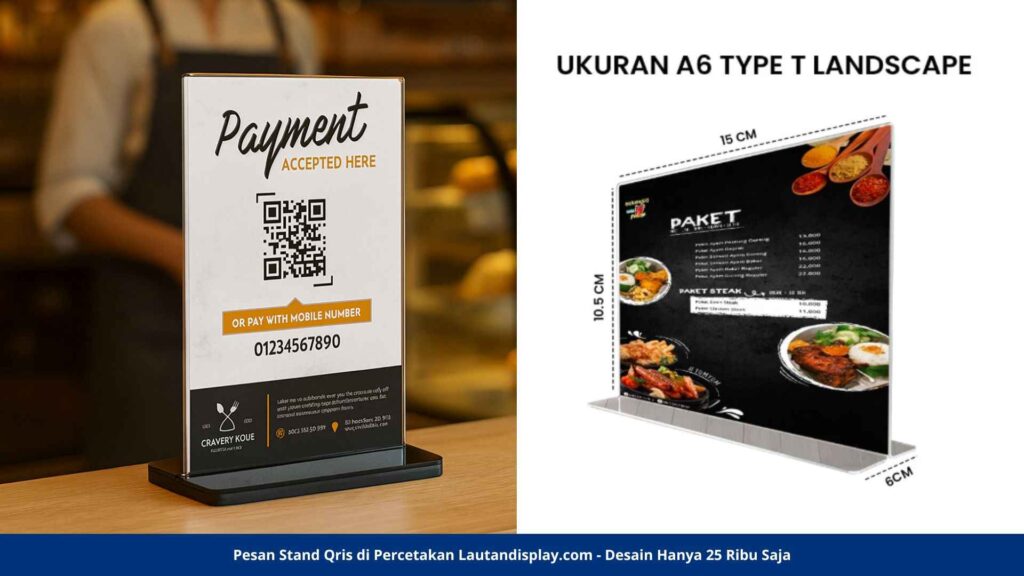 Pilihan Stand Akrilik QRIS - Lautan Display