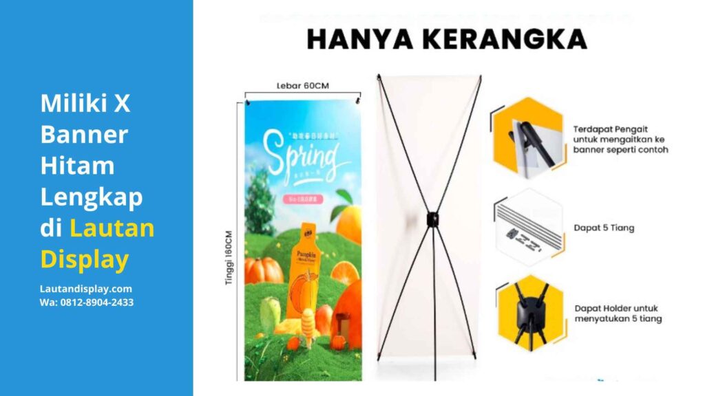Supplier X Banner Hitam - Lautan Display