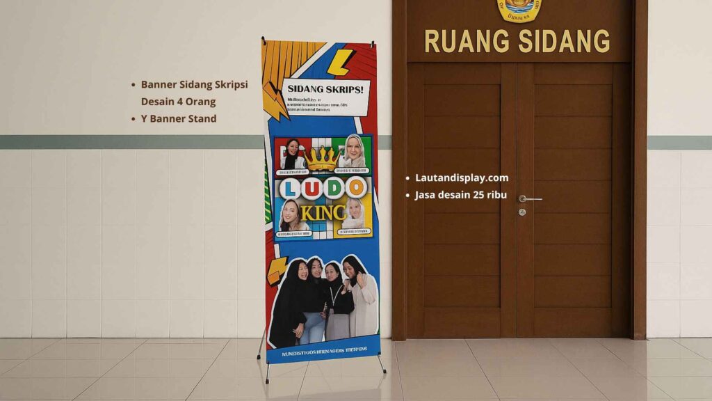 Contoh Banner Sidang Skripsi 4 Orang - Lautan Display