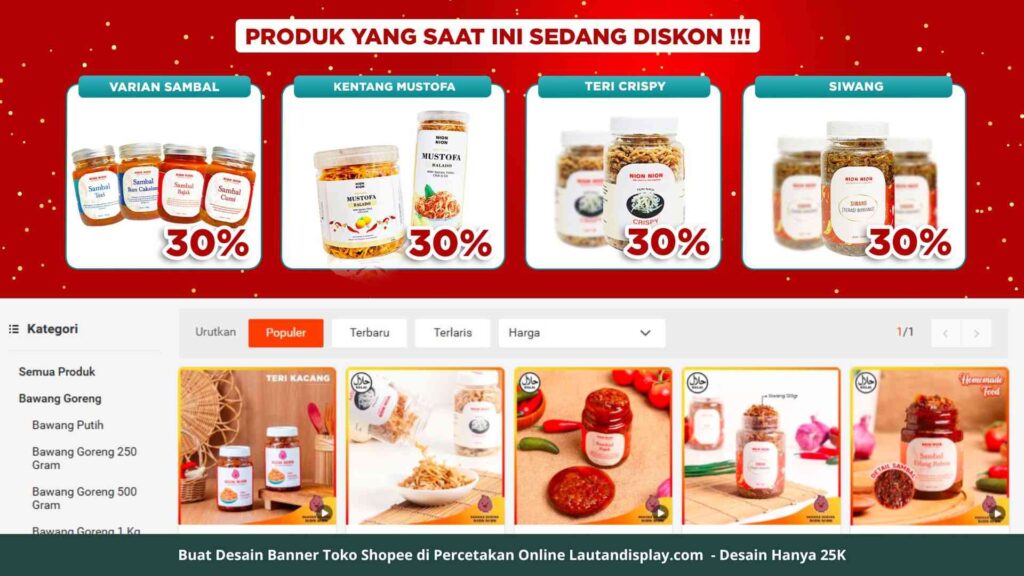 Contoh Desain Banner Shopee - Lautan Display