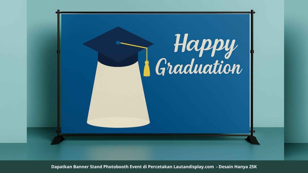 Ukuran Banner Photobooth Wisuda Indoor - Lautan Display