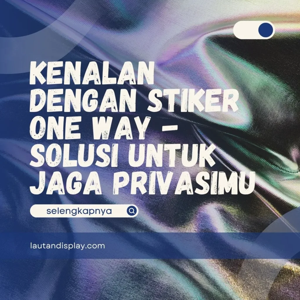Stiker One Way