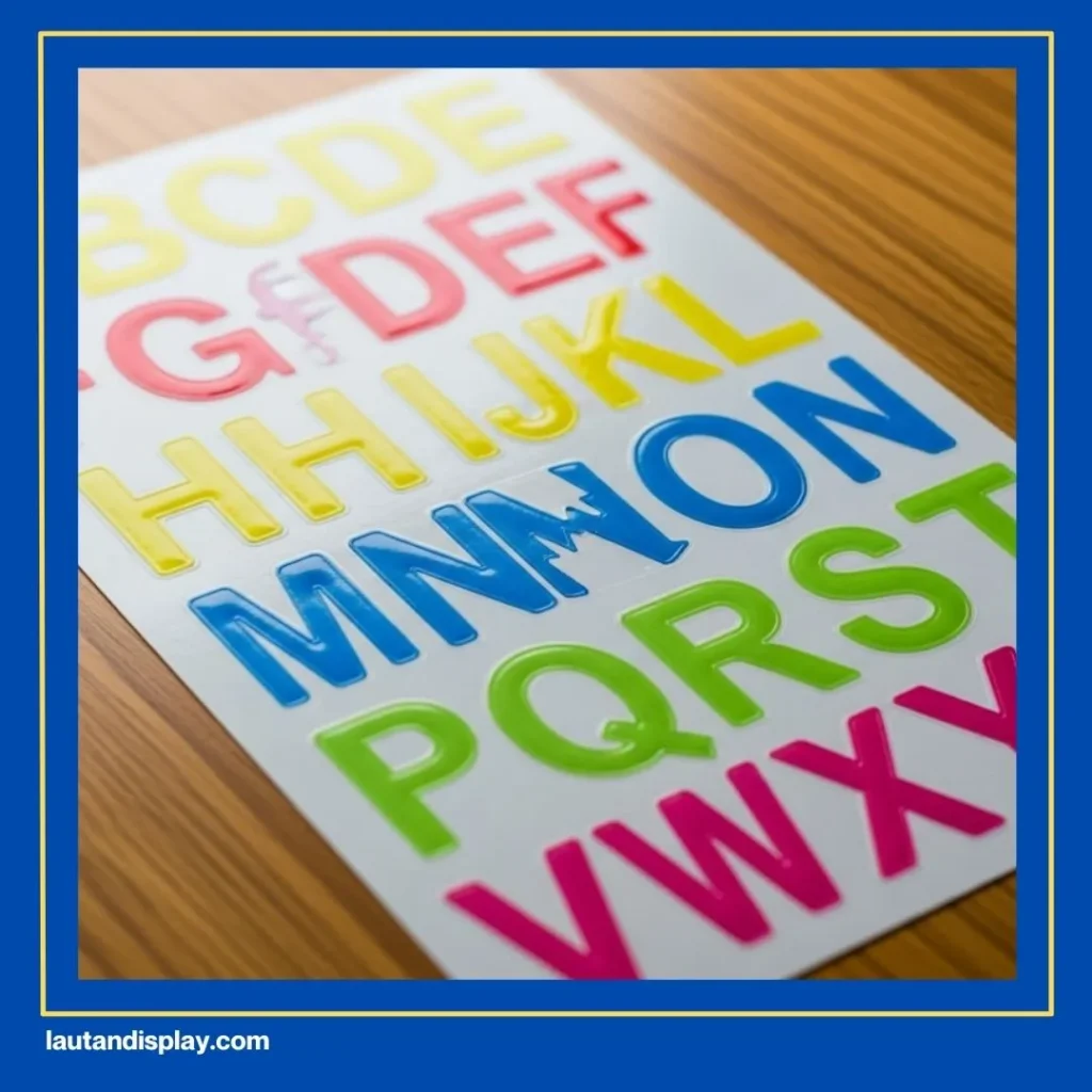 Cetak Huruf Stiker