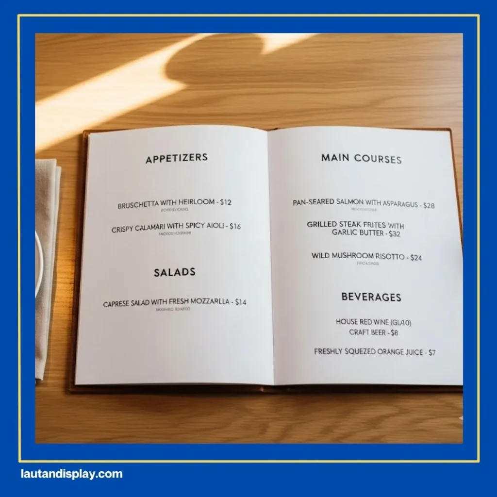 Cetak Buku Menu