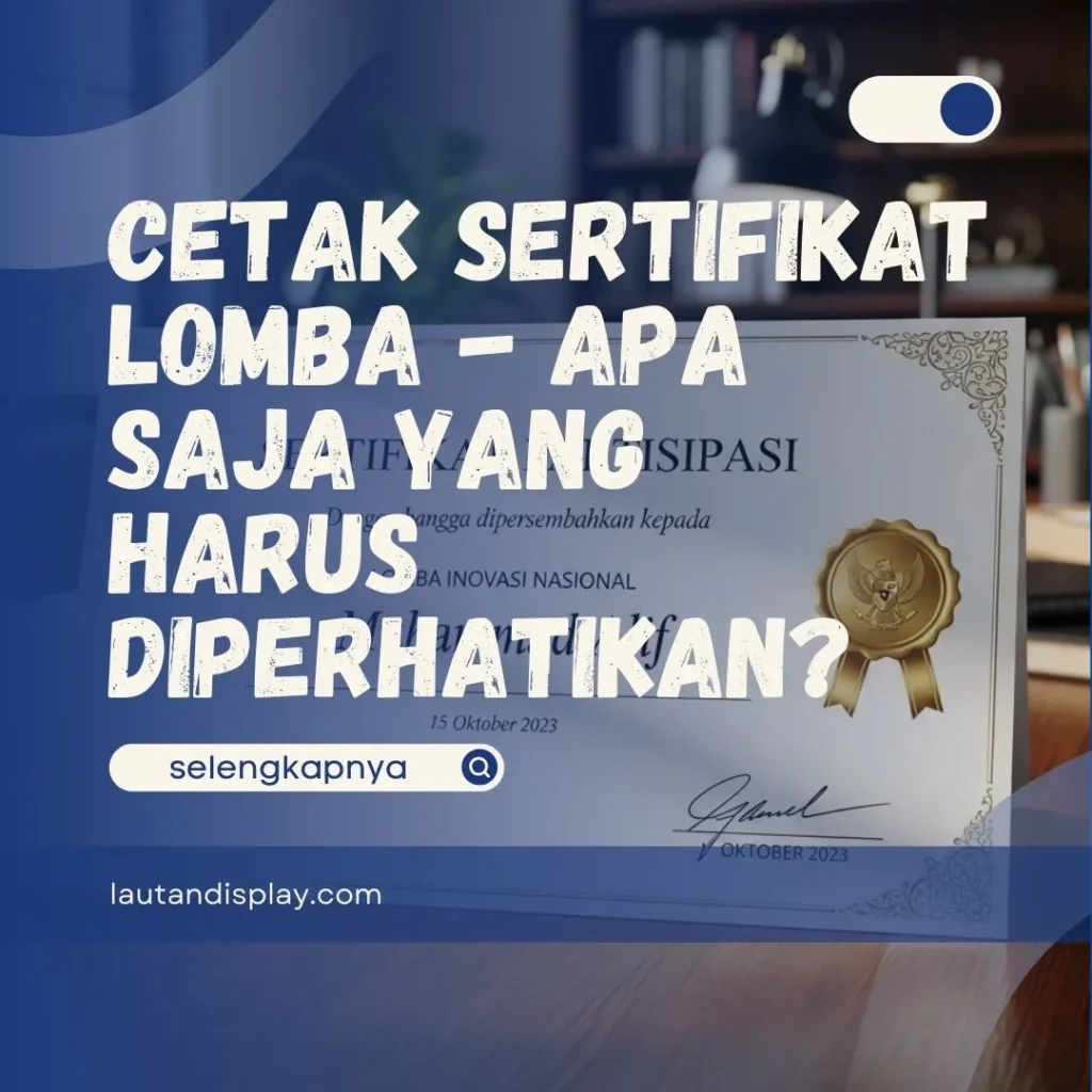 Cetak Sertifikat Lomba