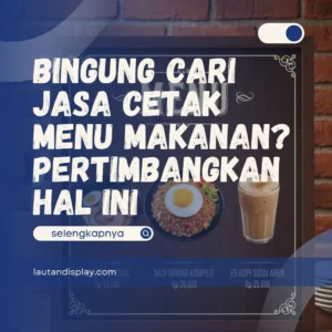 Jasa Cetak Menu Makanan