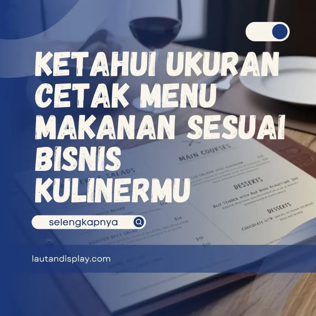 Ukuran Cetak Menu Makanan