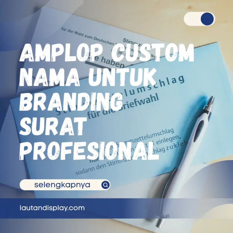 Ilustrasi amplop custom nama