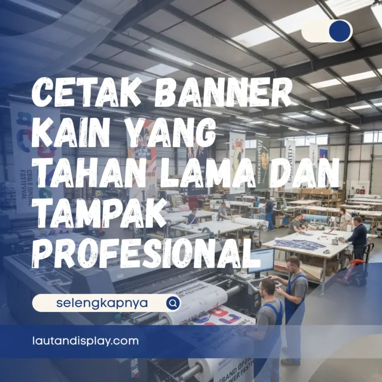 Ilustrasi cetak banner kain