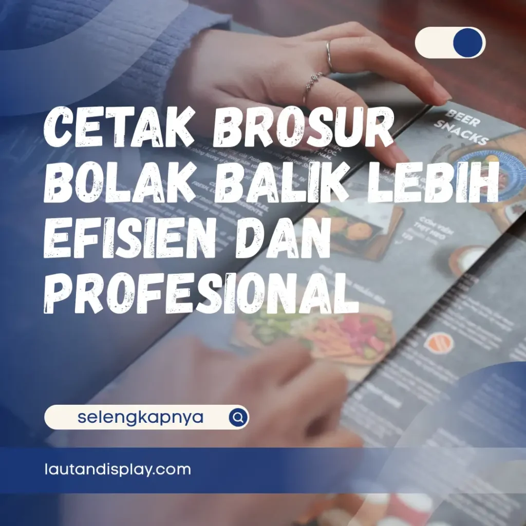 Ilustrasi cetak brosur bolak balik