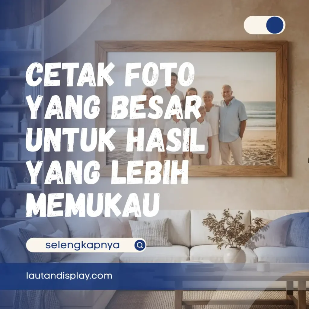 Ilustrasi cetak foto yang besar