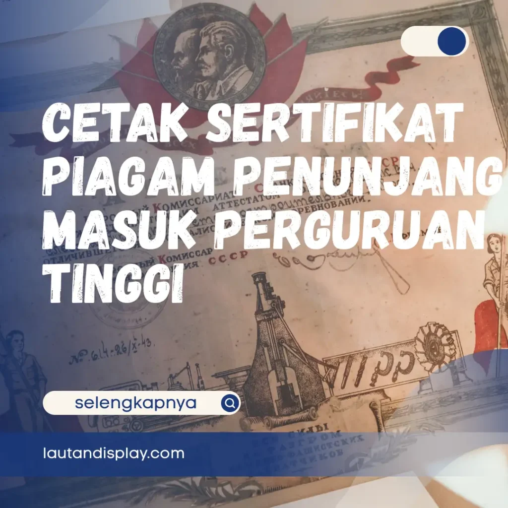 Ilustrasi cetak sertifikat piagam