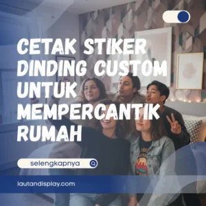 Ilustrasi cetak stiker dinding custom