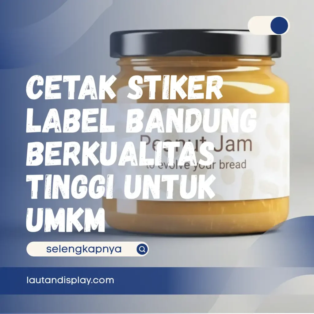 Ilustrasi cetak stiker label Bandung