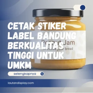 Ilustrasi cetak stiker label Bandung