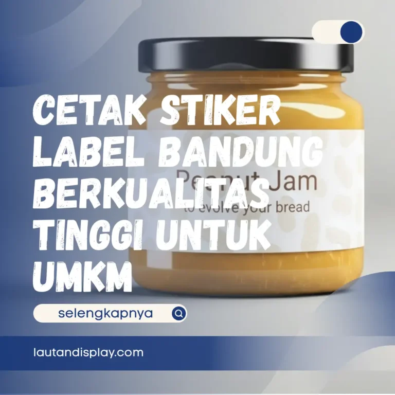 Ilustrasi cetak stiker label Bandung