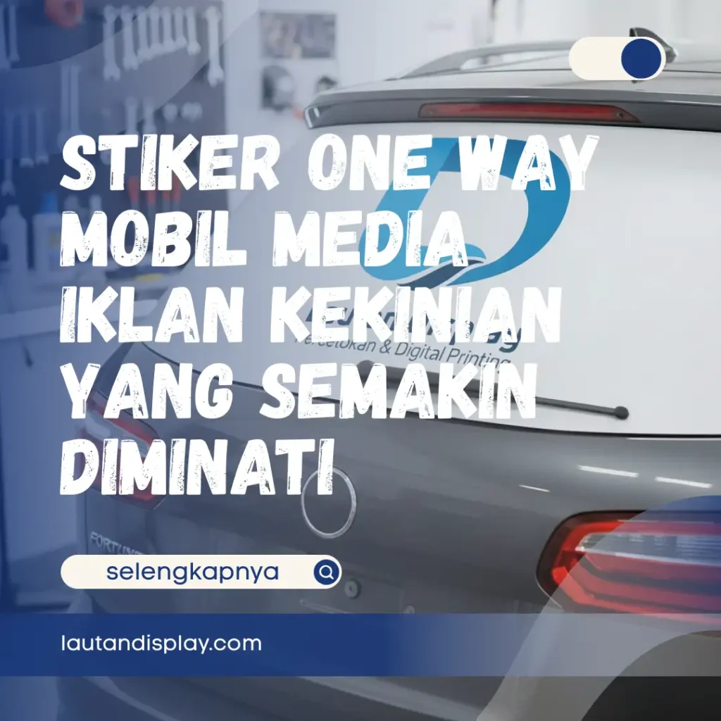 Ilustrasi stiker one way mobil