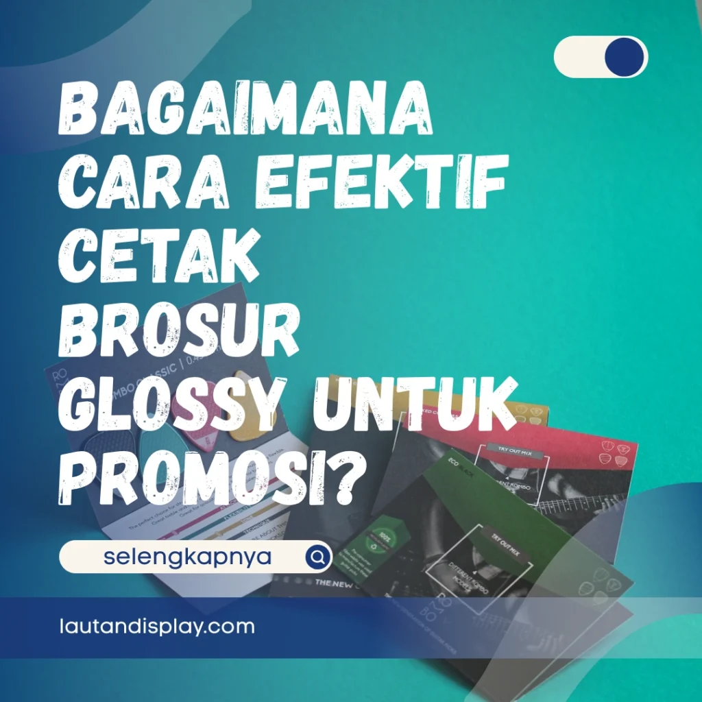 Ilustrasi cetak brosur glossy