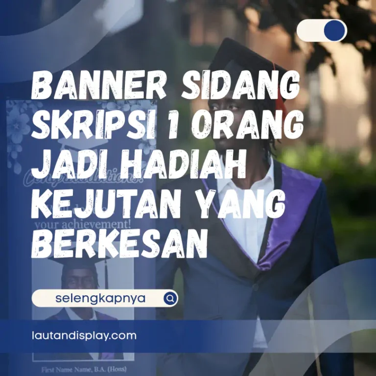Ilustrasi banner sidang skripsi 1 orang