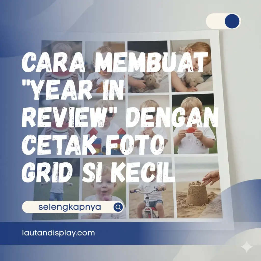 Ilustrasi cetak foto grid