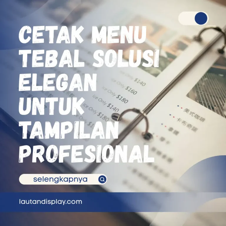 Ilustrasi cetak menu tebal