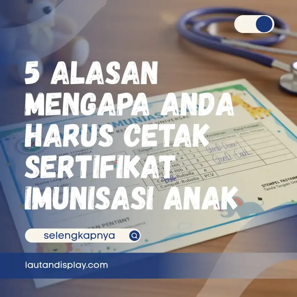 Ilustrasi cetak sertifikat imunisasi