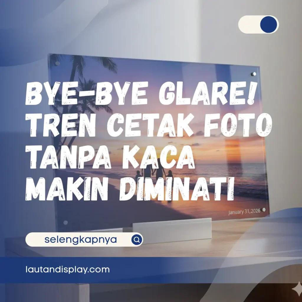 Ilustrasi cetak foto tanpa kaca