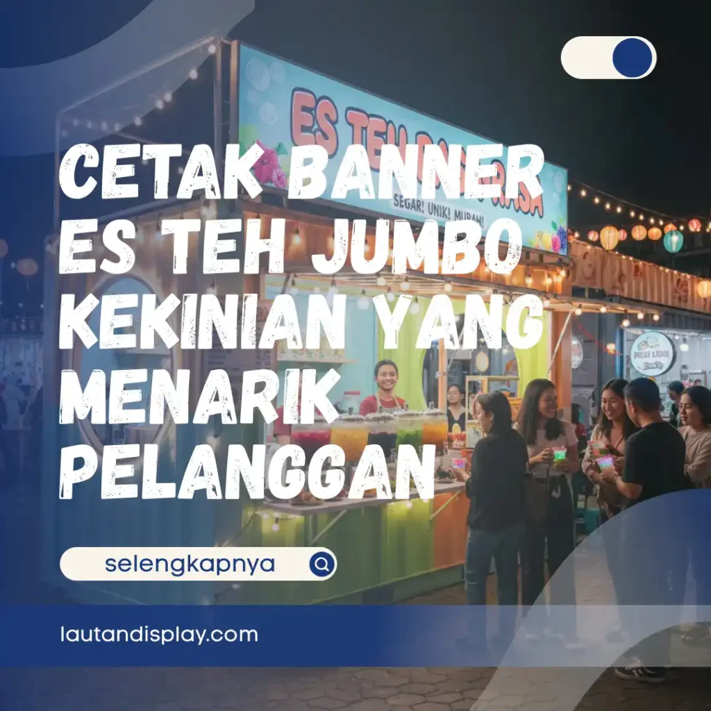 Ilustrasi cetak banner es teh jumbo