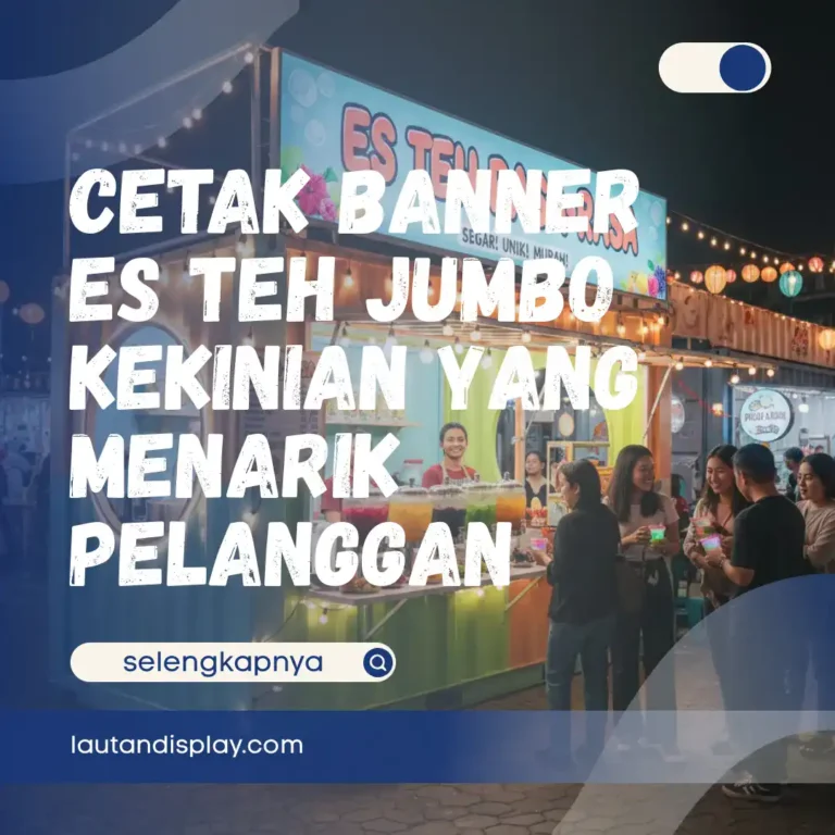 Ilustrasi cetak banner es teh jumbo