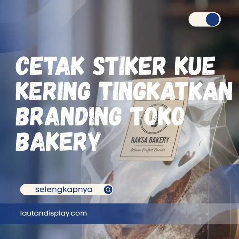 Ilustrasi cetak stiker kue kering