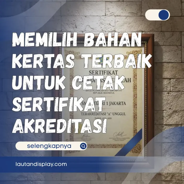 Ilustrasi cetak sertifikat akreditasi