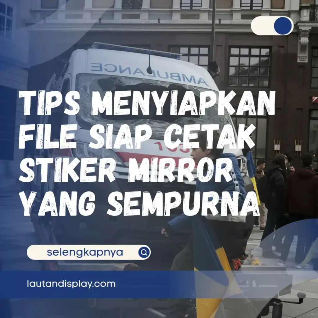 Ilustrasi cetak stiker mirror