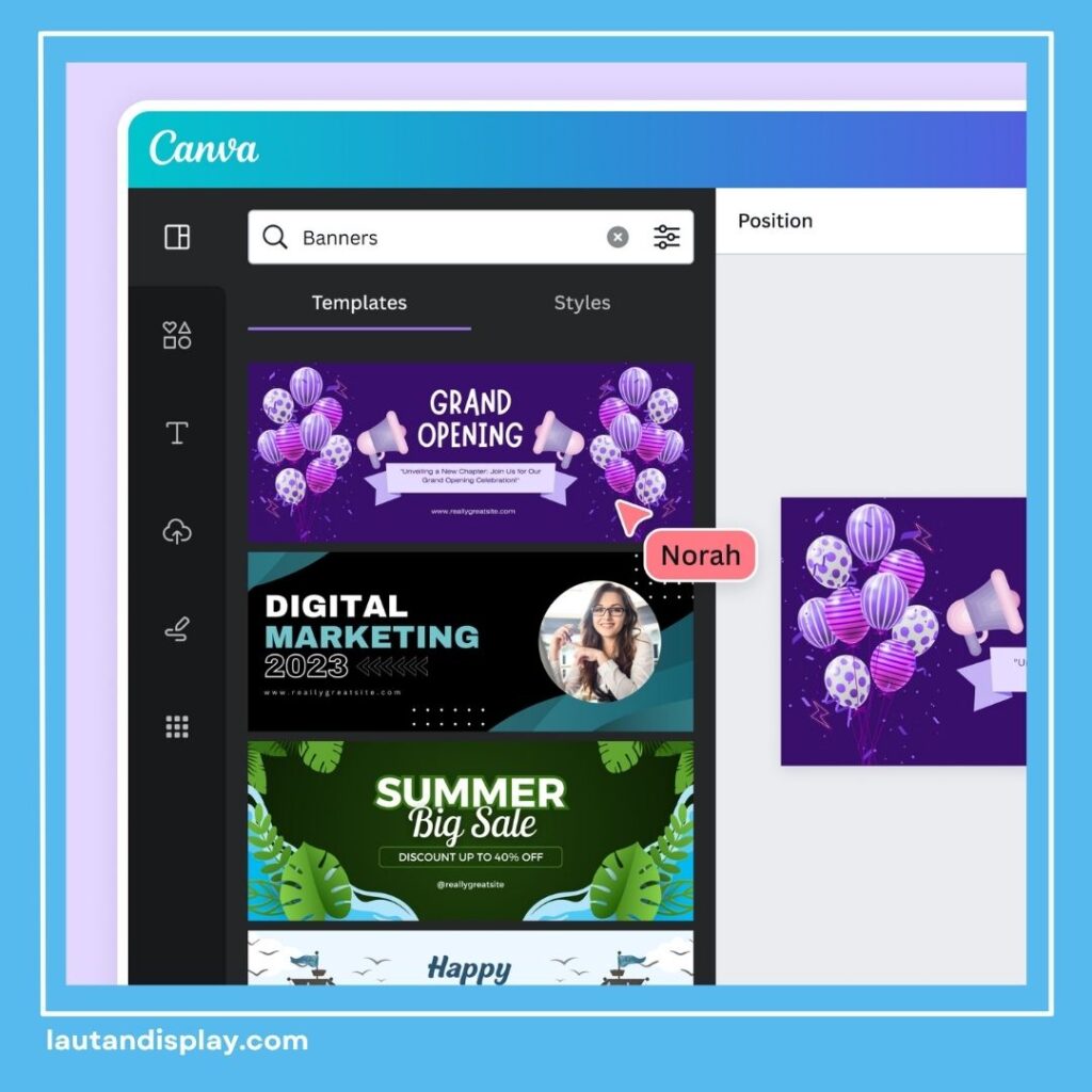 Cara Desain Banner di Canva