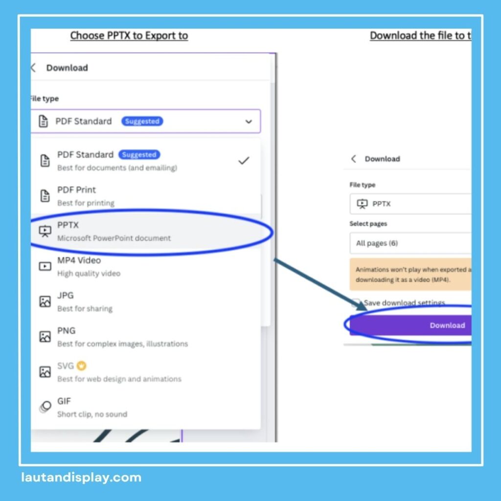 Cara Export File dari Canva