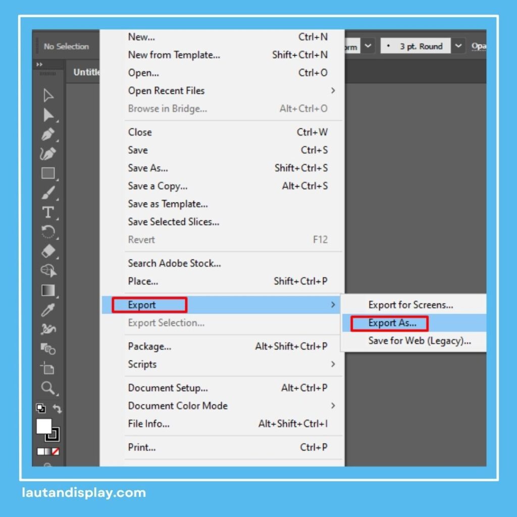 Cara Export File dari Illustrator