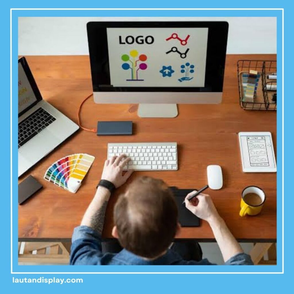 Proses membuat identitas visual dan logo untuk branding usaha kecil