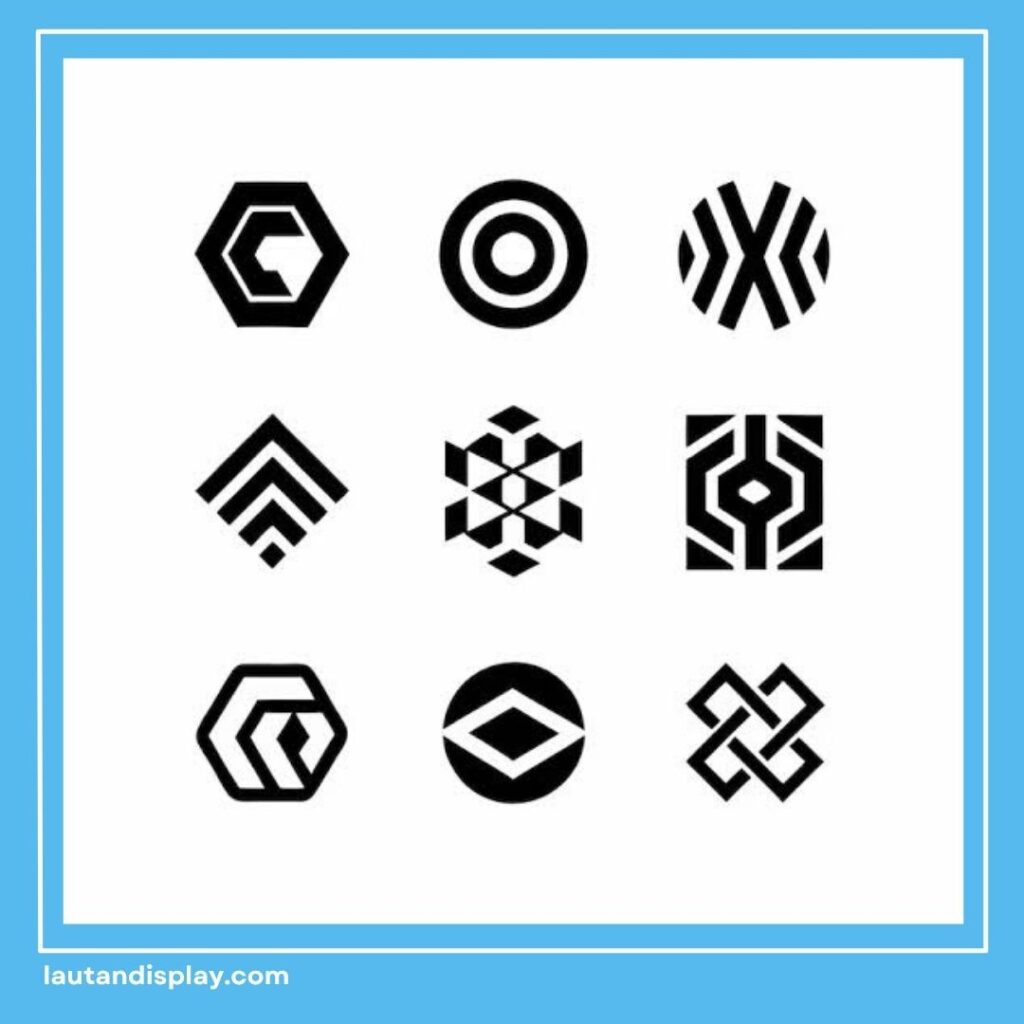 bentuk geometris sebagai inspirasi desain grafis