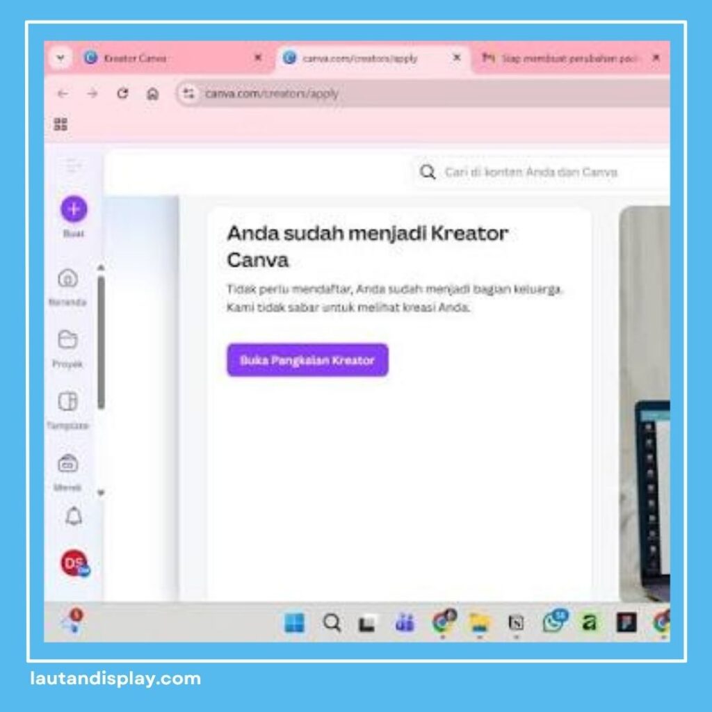Cara Daftar Canva Creator