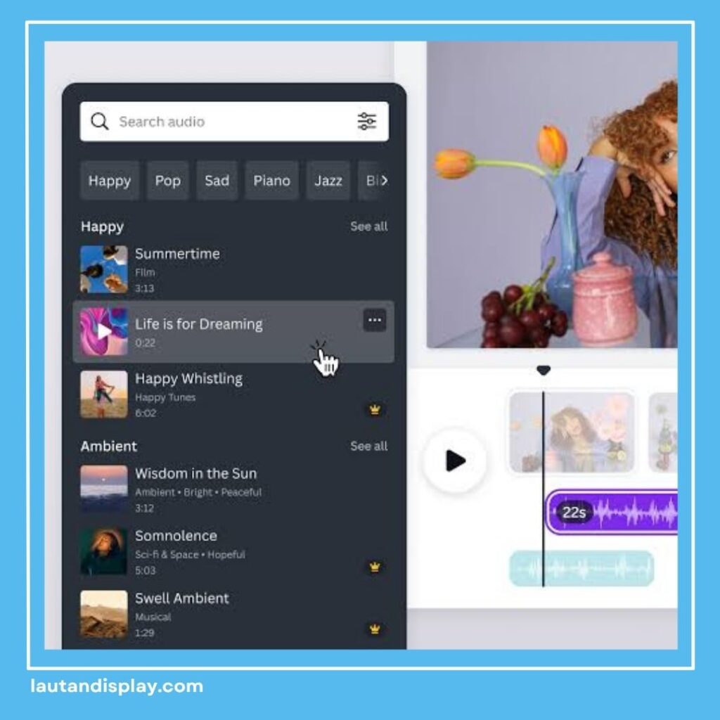 Cara Menambahkan Audio di Canva